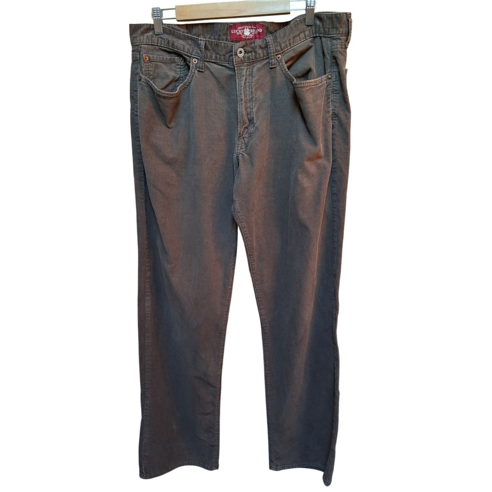 Lucky Brand 361 Vintage Straight Corduroy Jeans 36x32 Chocolate Brown